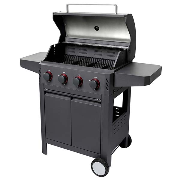 Outdoor Professional Black Warrior Gas Grill 4 burners